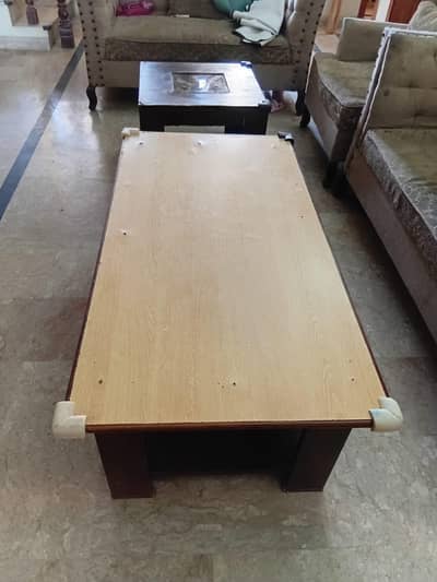 centre table with wooden top in good condition