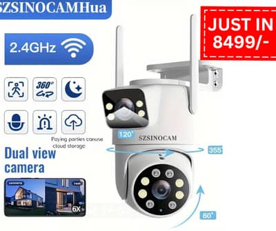 Smart WiFi HD Outdoor CCTV Camera Dual lens | Night Vision