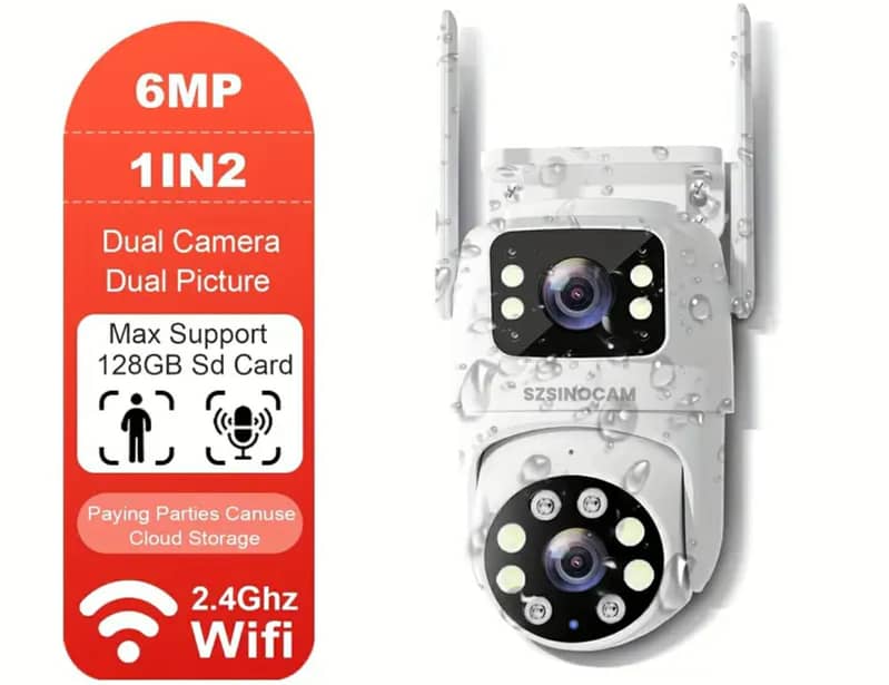 Smart WiFi HD Outdoor CCTV Camera Dual lens | Night Vision - CCTV ...