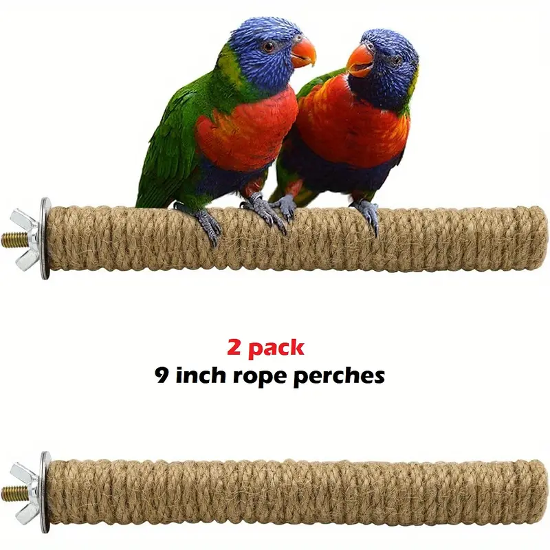 Parrot Bird toys wooden stand perches cage everything — photo 9