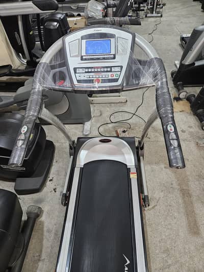 Treadmil cycle home gym bench dumbells plates