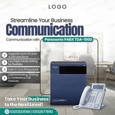 panasonic pabx intercom 03212123558 new / used programming installtion