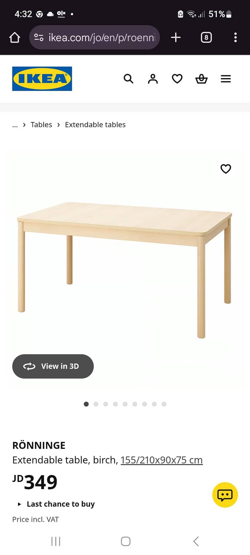 Ikea table 0
