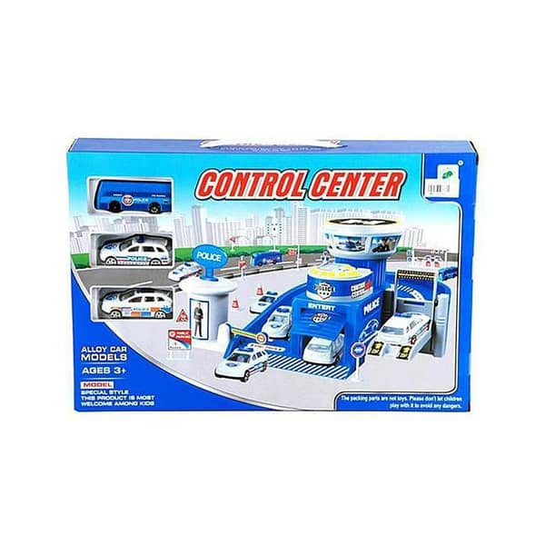 Police Control Center in Blue and White