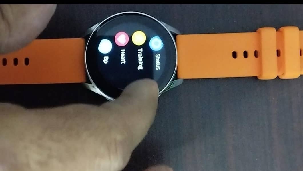 Smartwatch with Orange Strap 1