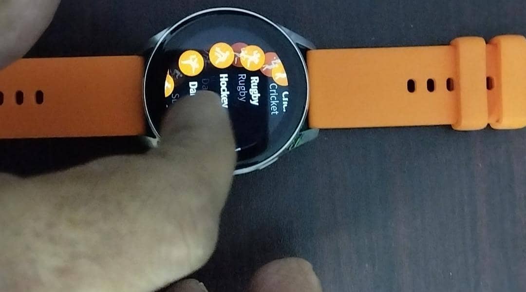 Smartwatch with Orange Strap 2