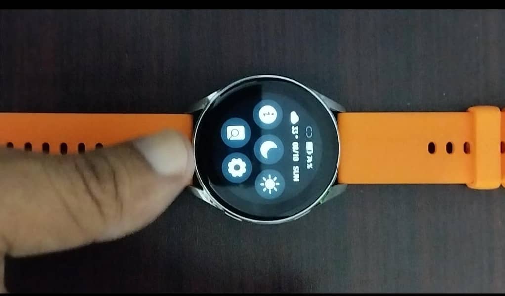 Smartwatch with Orange Strap 3