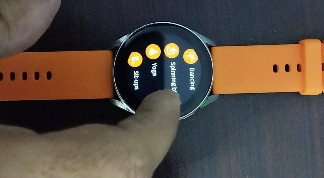 Smartwatch with Orange Strap 4