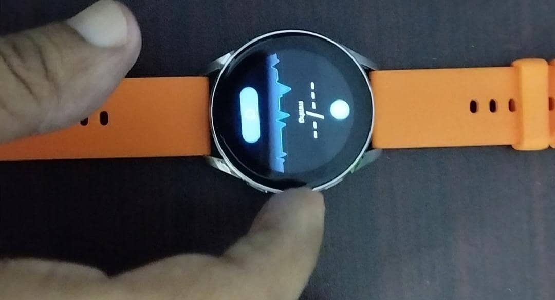 Smartwatch with Orange Strap 6