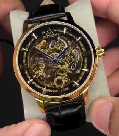 Fitron skeleton watch full automatic brand new in chain and straps