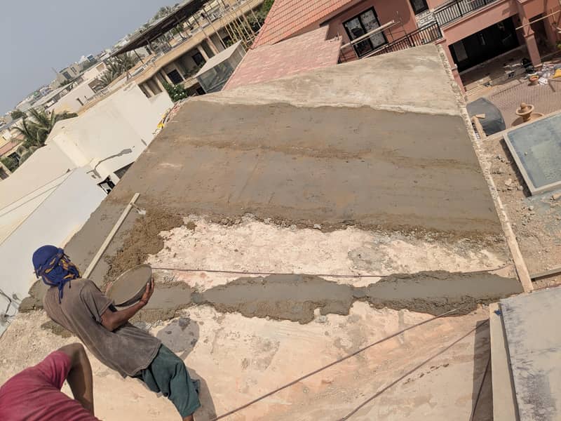 Construction work  Interior tile marble block masonry all work 8