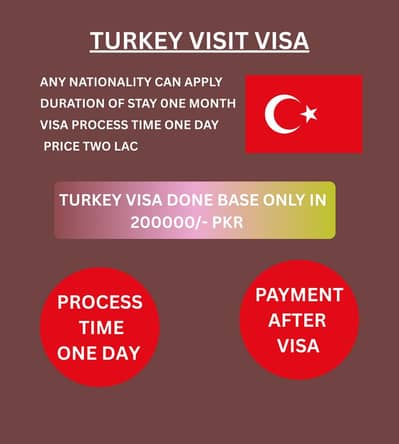 Turkey visit visa done base