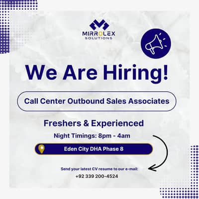 Call Center Outbound Sales Associates (Freshers & Experienced)