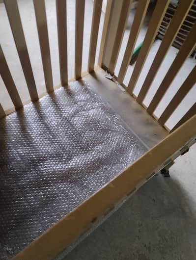Pure wooden baby cot used just one month like new