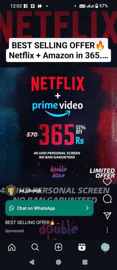 Ras subscription all types Netflix Amazon prime
