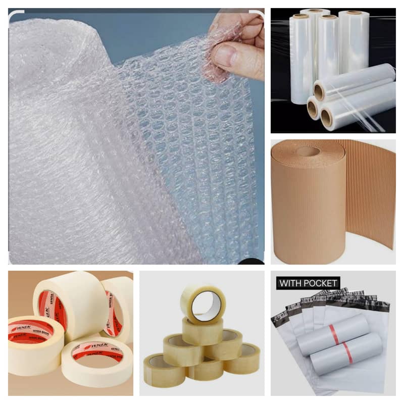 High quality Packing Item Bubble wrap, Flyers, Tape Stretch roll ...