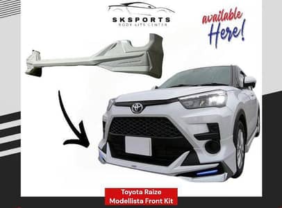 Toyota raize modellista body kit all Pakistan dilivery white available