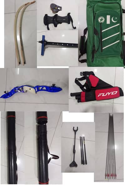 Archery kit with complete accessories (left handed) for sale.