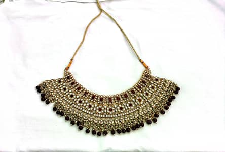 Artificial Bridal Jewelry Set (Red Pearls)