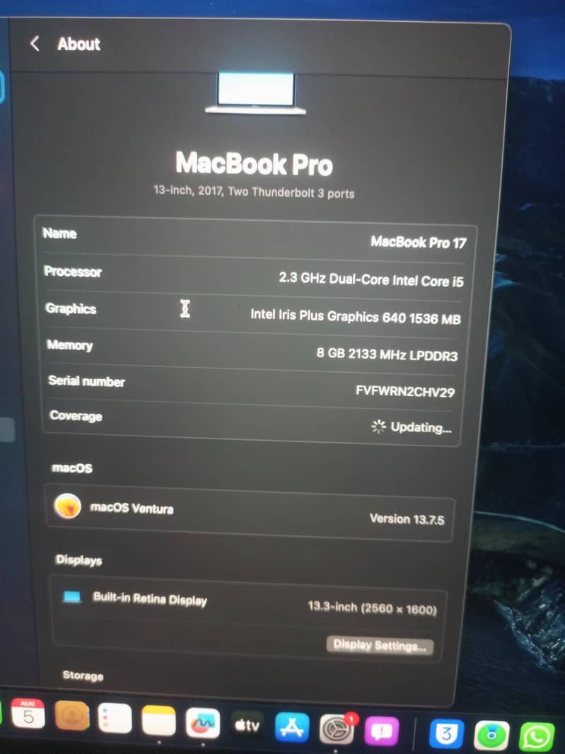 MacBook pro 2017 10