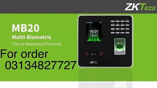 Zkteco Biometric Face & Finger Electric door lock Attendance machine