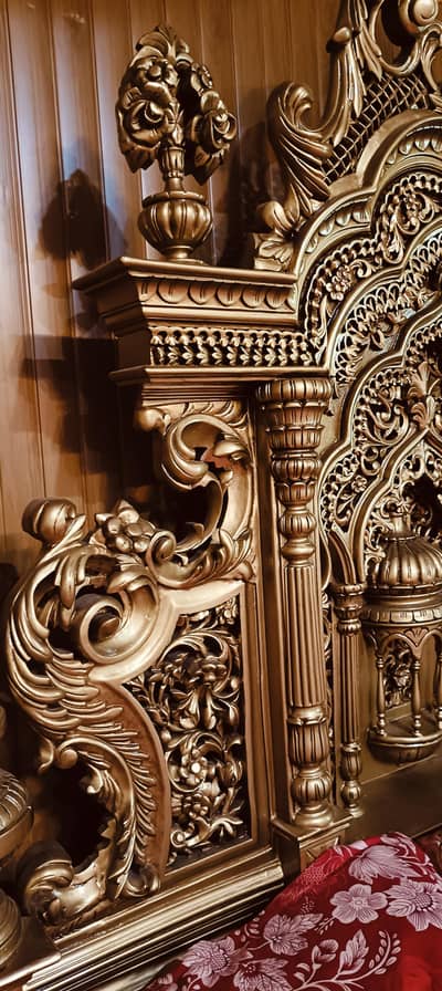 pure wood chinioti bed