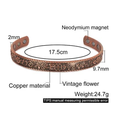 pure Copper magnetic bangle braclet