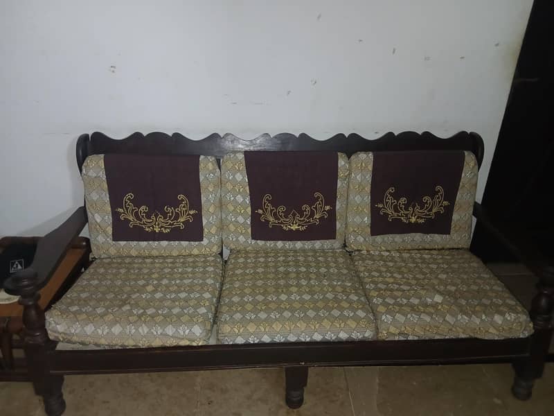 wooden  sofa set  & dining Table 0