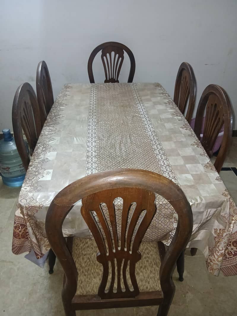wooden  sofa set  & dining Table 2
