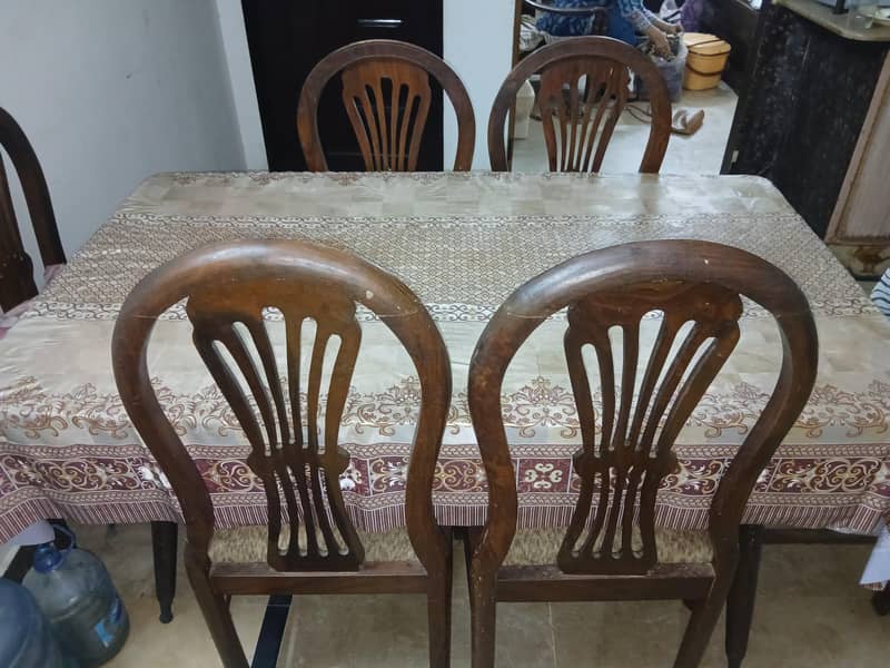 wooden  sofa set  & dining Table 3
