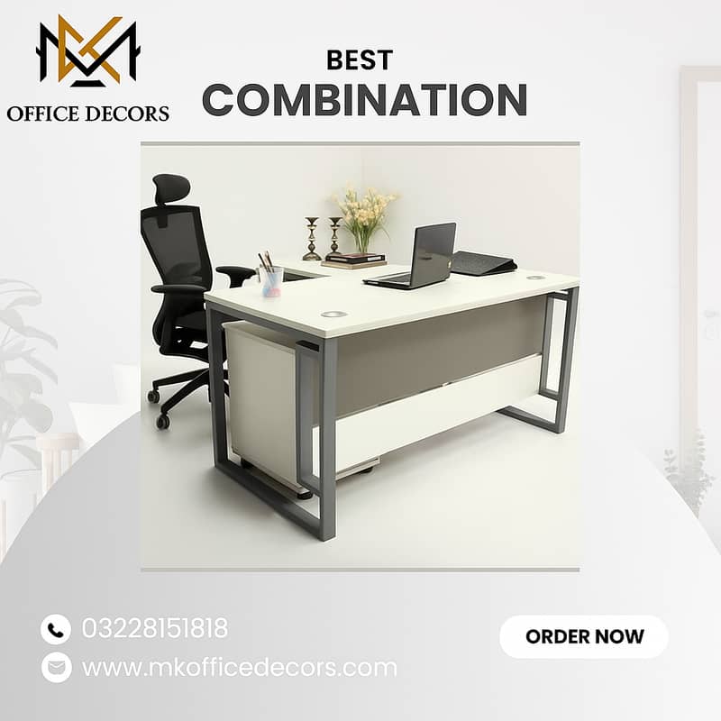 Executive Table | L Shape Table | CEO Office Table 7