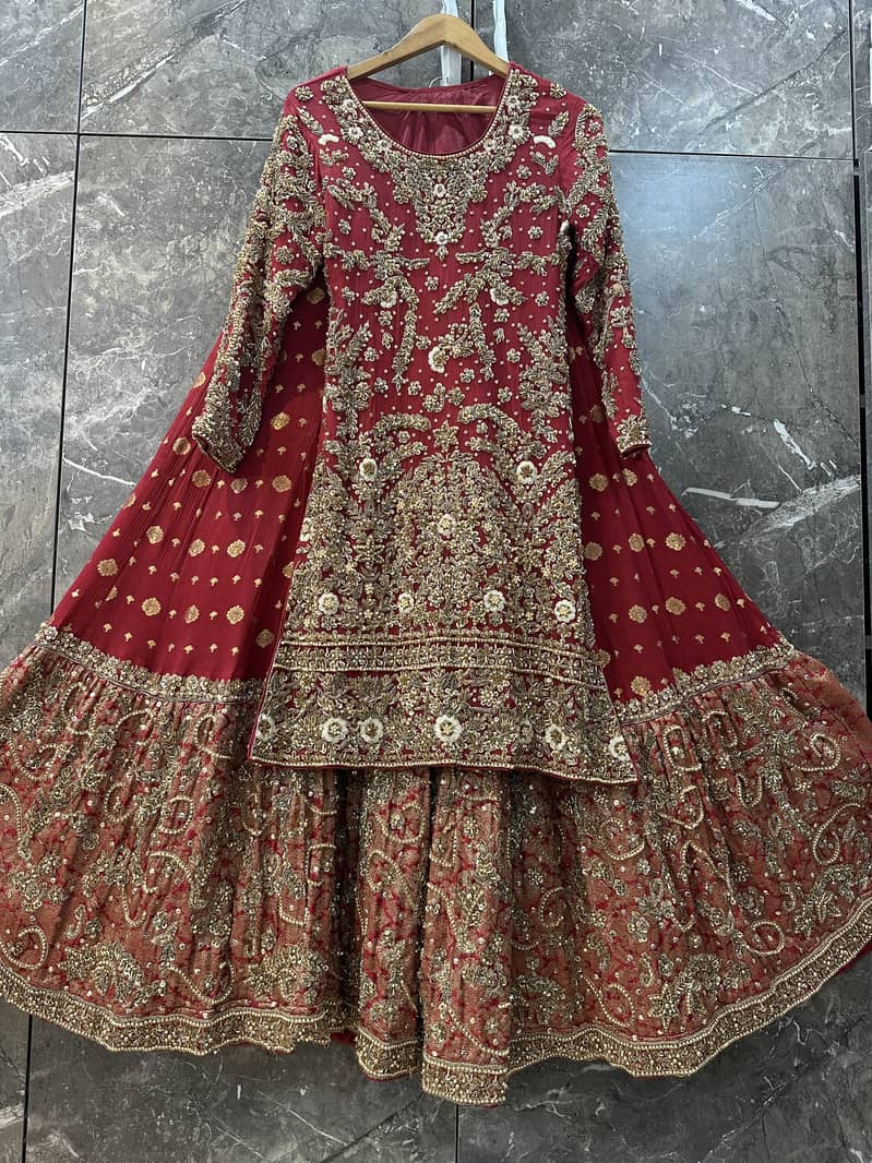 Haris shakeel designer farshi baraat bridal dress for sale