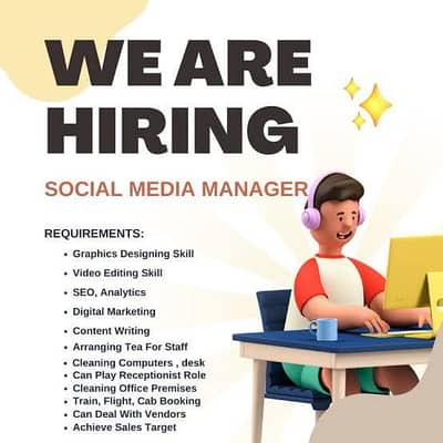 we need a person with graphic designing and social media skill