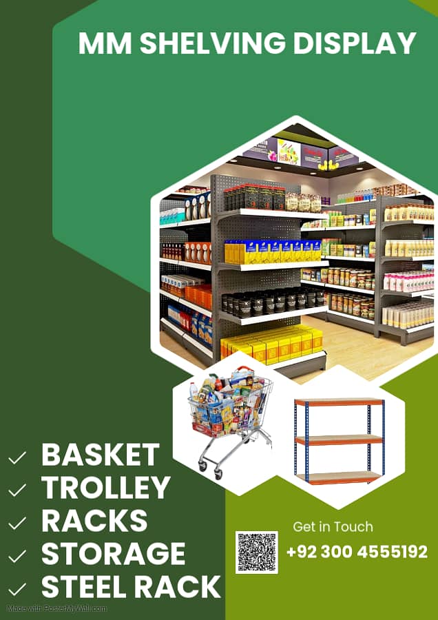 Super store racks/ wall rack/ Gondola Rack/ Cash Counter/ Trolleys/bi ...