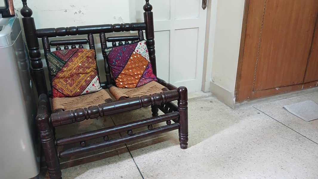 Four seater sofa set with side tables 0