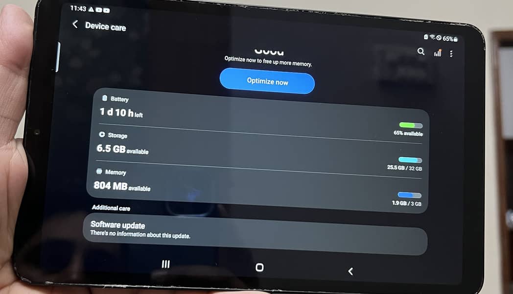 Samsung Tab A with updated version 5