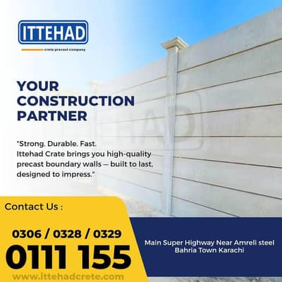 Precast boundary wall