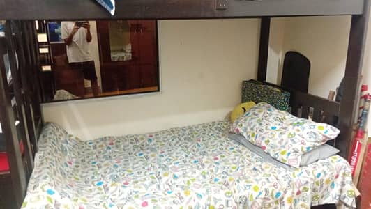 Bunk bed made with pure wood for urgent sale , No damage