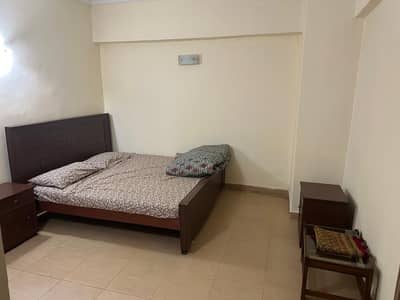 double bed fully furnished flat on ground floor available for rent