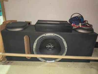 Amplifier+Sub-Woffer+Speaker+Car Box+Wiring (Complete Sound System)