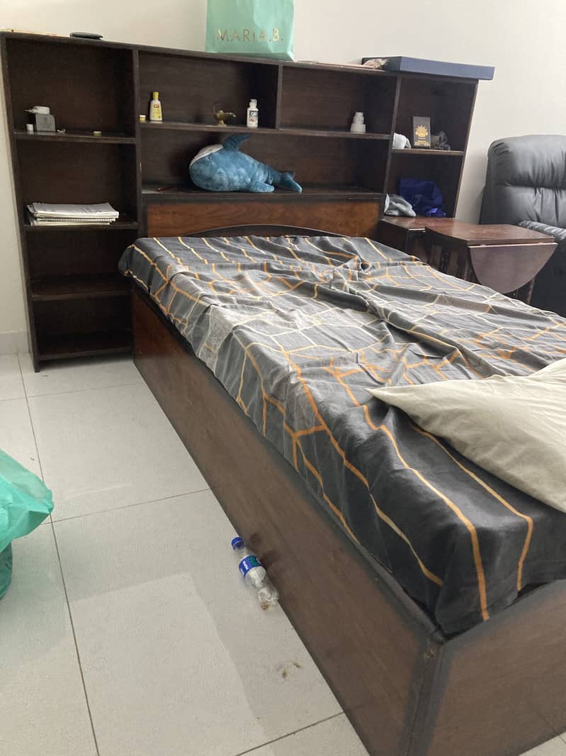 Real solid wood single bed 2