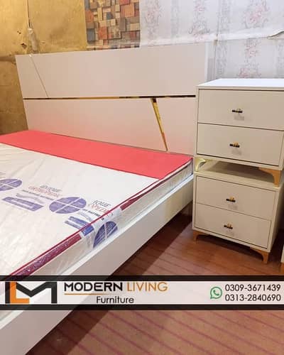 King Bed With 2 Side Tables Best Quality In Your Choice Colours