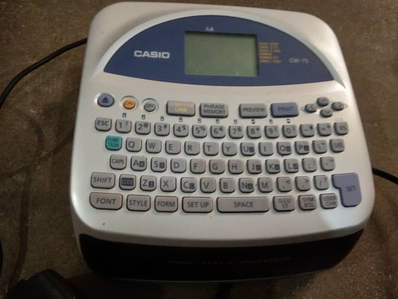 Casio disk title printer CW75 3