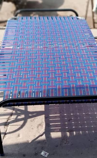 Foldable charpai light blue color