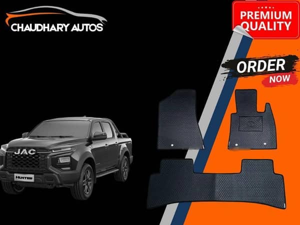 JAC T9 Hunter Premium Rubber Latex Car Mats – Full Fit, Durable and Easy to Maintain