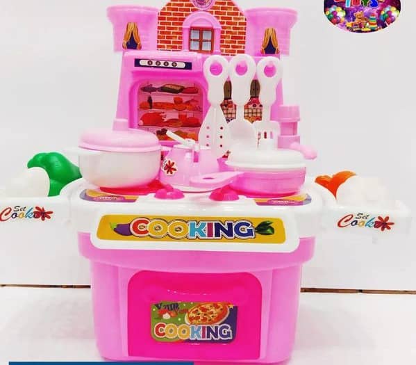 Girls Pink Kitchen Set With Water Circulation and Dishwasher Toy