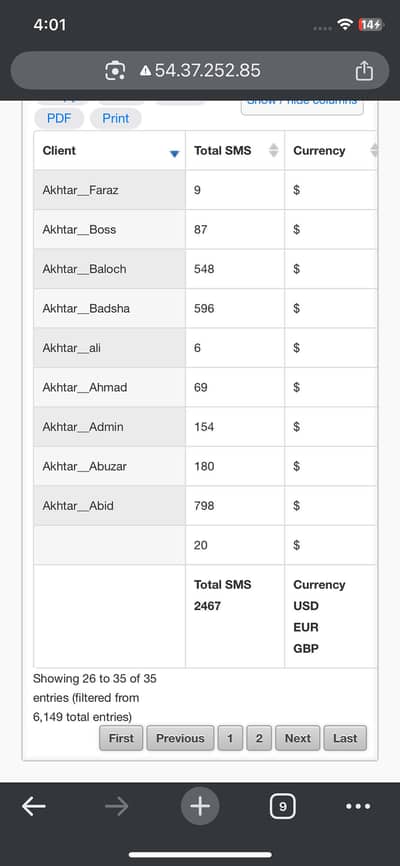 Otp sending work available Weekly payment