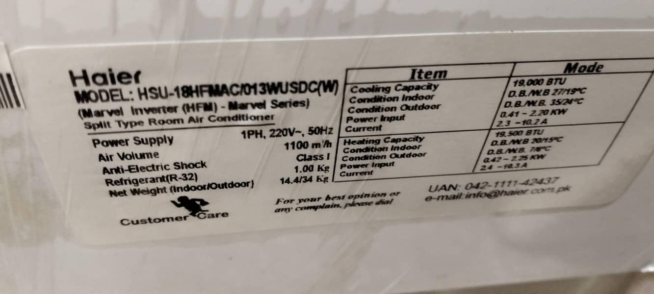 Haier DC Inverter 1.5 Ton With Warranty Card - Air Conditioners ...