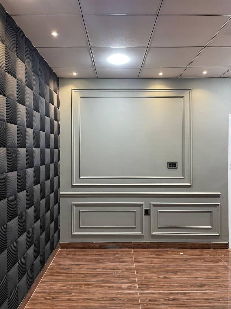 wardrobe design,wall panel,master wall,3d panel,febric wallpaper,bedro 9