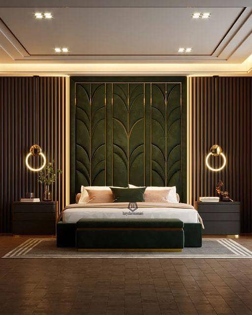 wardrobe design,wall panel,master wall,3d panel,febric wallpaper,bedro 10